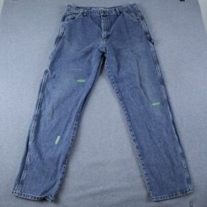 Gander Mountain Jeans Mens 36x32 Carpenter Utility Painter Work Denim Blue
